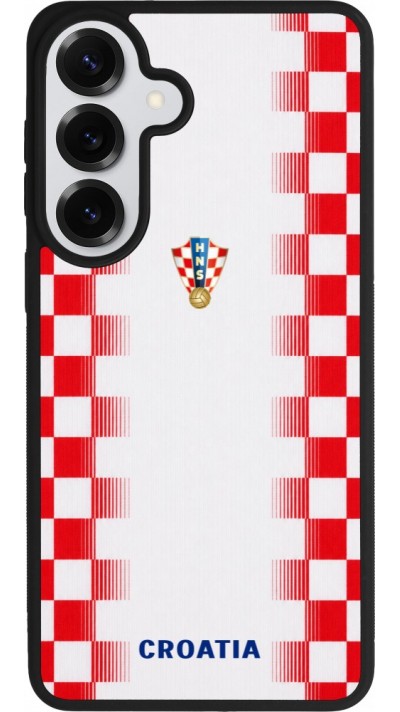 Samsung Galaxy S26+ Case Hülle - Silikon schwarz Kroatien 2026 personalisierbares Fussballtrikot