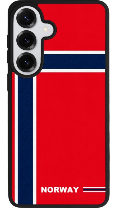 Coque Samsung Galaxy S26+ - Silicone rigide noir Maillot de football Norvège 2026 personnalisable