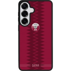 Coque Samsung Galaxy S26+ - Silicone rigide noir Maillot de football Qatar 2026 personnalisable