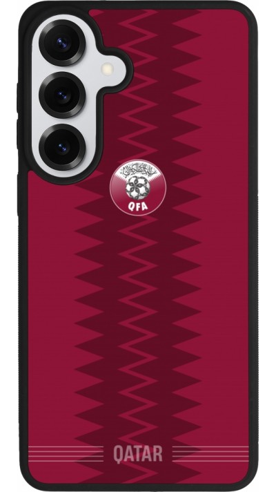 Coque Samsung Galaxy S26+ - Silicone rigide noir Maillot de football Qatar 2026 personnalisable