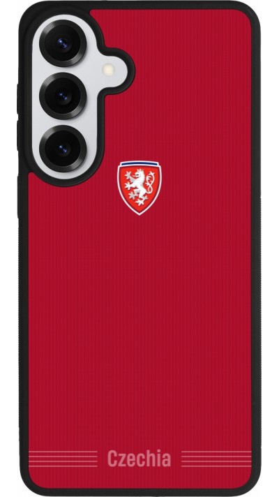 Coque Samsung Galaxy S26+ - Silicone rigide noir Maillot de football Répuplique Tchèque 2026 personnalisable