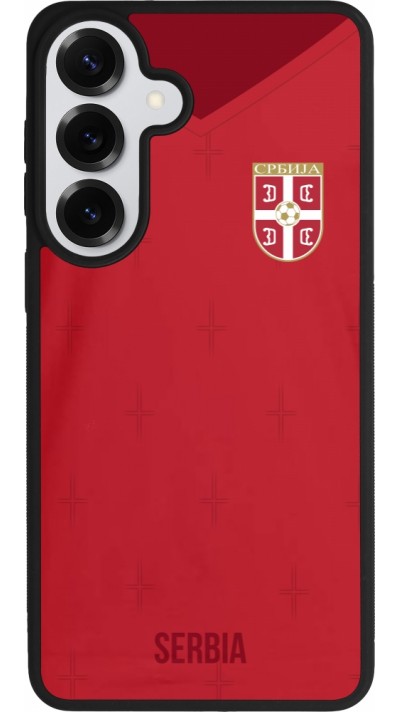 Samsung Galaxy S26+ Case Hülle - Silikon schwarz Serbien 2022 personalisierbares Fussballtrikot