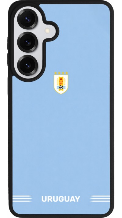 Coque Samsung Galaxy S26+ - Silicone rigide noir Maillot de football Uruguay 2026 personnalisable