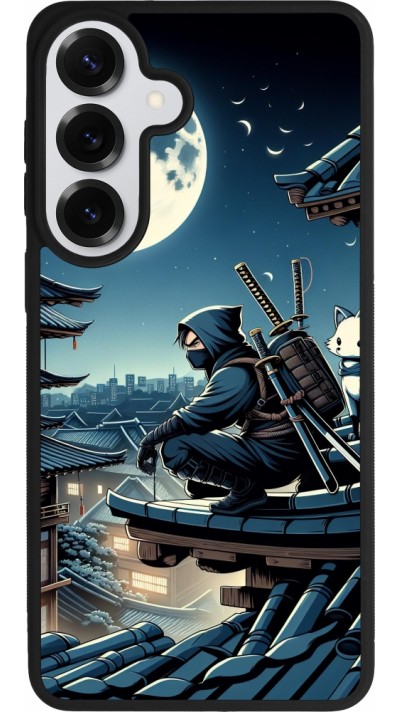 Coque Samsung Galaxy S26+ - Silicone rigide noir Ninja sous la lune