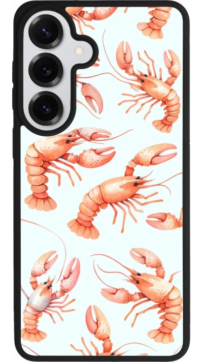 Coque Samsung Galaxy S26+ - Silicone rigide noir Pattern de homards pastels