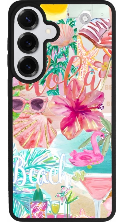 Coque Samsung Galaxy S26+ - Silicone rigide noir Preppy Collage Aloha