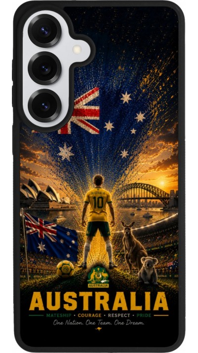 Samsung Galaxy S26+ Case Hülle - Silikon schwarz Fussball Australien splash 2026