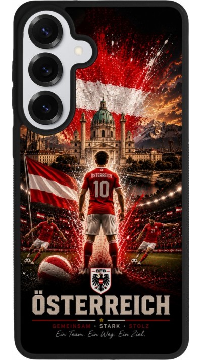 Samsung Galaxy S26+ Case Hülle - Silikon schwarz Fussball Österreich splash 2026