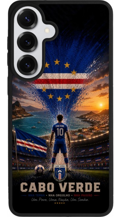 Samsung Galaxy S26+ Case Hülle - Silikon schwarz Fussball Kap Verde splash 2026