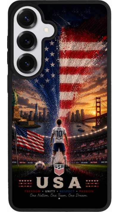 Samsung Galaxy S26+ Case Hülle - Silikon schwarz Fussball Vereinigten Staaten splash 2026