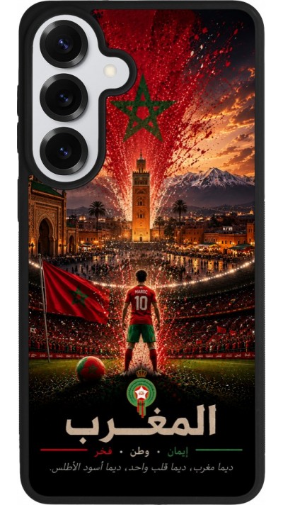 Samsung Galaxy S26+ Case Hülle - Silikon schwarz Fussball Marokko splash 2026