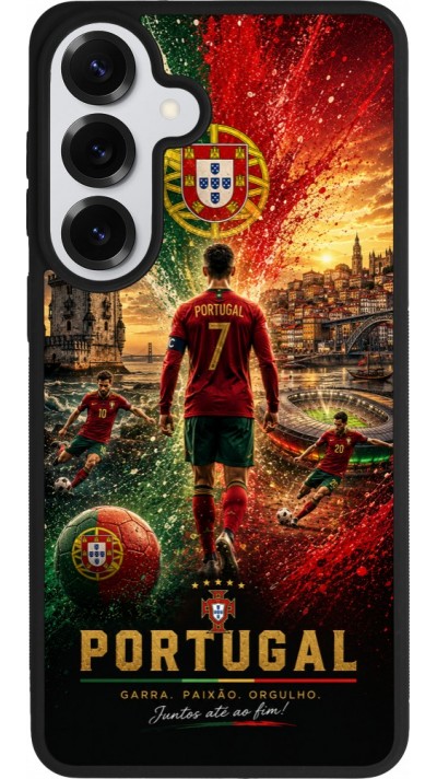 Samsung Galaxy S26+ Case Hülle - Silikon schwarz Fussball Portugal splash 2026