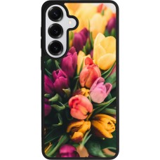 Coque Samsung Galaxy S26+ - Silicone rigide noir Bouquet of tulips Spring 2026