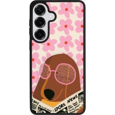 Coque Samsung Galaxy S26+ - Silicone rigide noir Dog with newspaper Spring 2026