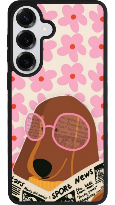 Samsung Galaxy S26+ Case Hülle - Silikon schwarz Dog with newspaper 2026