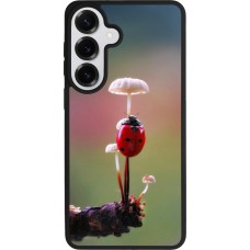 Coque Samsung Galaxy S26+ - Silicone rigide noir Ladybird on a mushroom Spring 2026