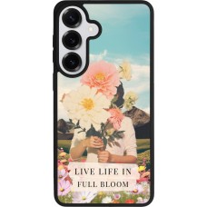 Coque Samsung Galaxy S26+ - Silicone rigide noir Live life in full moon Spring 2026