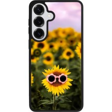 Coque Samsung Galaxy S26+ - Silicone rigide noir Sunflower with glasses Spring 2026