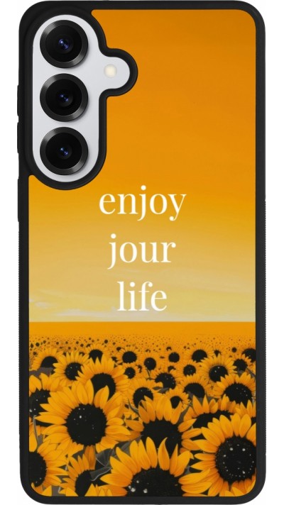 Coque Samsung Galaxy S26+ - Silicone rigide noir Summer 2025 Enjoy your life