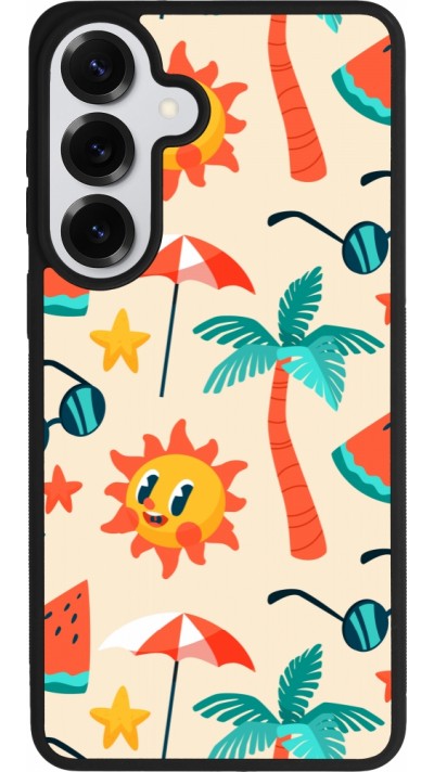 Coque Samsung Galaxy S26+ - Silicone rigide noir Summer 2025 Pattern soleil