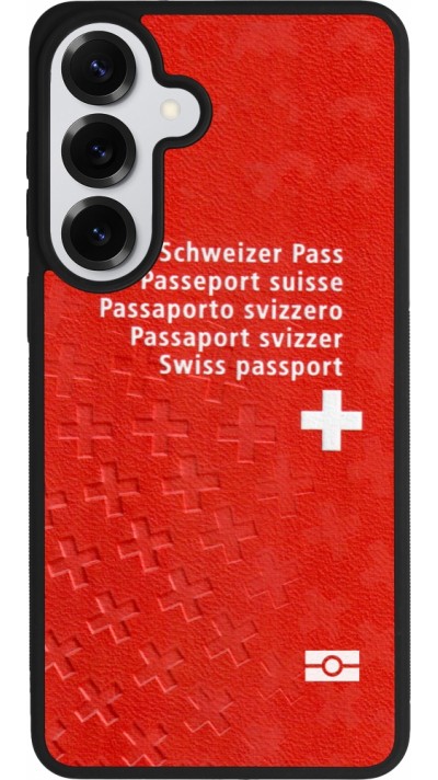 Coque Samsung Galaxy S26+ - Silicone rigide noir Swiss Passport