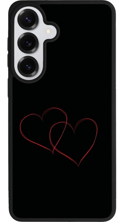 Coque Samsung Galaxy S26+ - Silicone rigide noir Valentine 2023 attached heart