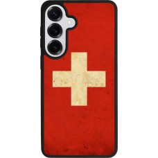 Coque Samsung Galaxy S26+ - Silicone rigide noir Vintage Flag SWISS