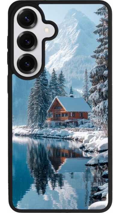 Samsung Galaxy S26+ Case Hülle - Silikon schwarz Winter 25 Winter house forest day