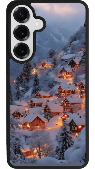 Samsung Galaxy S26+ Case Hülle - Silikon schwarz Winter 25 Winter snowy village