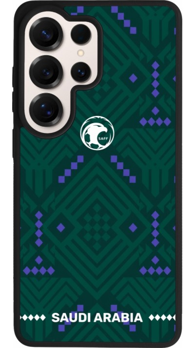 Coque Samsung Galaxy S26 Ultra - Silicone rigide noir Maillot de football Arabie saoudite 2026 personnalisable