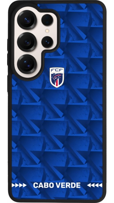Coque Samsung Galaxy S26 Ultra - Silicone rigide noir Maillot de football Cap-Vert 2026 personnalisable