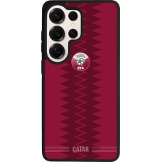 Coque Samsung Galaxy S26 Ultra - Silicone rigide noir Maillot de football Qatar 2026 personnalisable