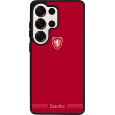 Coque Samsung Galaxy S26 Ultra - Silicone rigide noir Maillot de football Répuplique Tchèque 2026 personnalisable