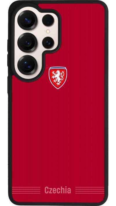 Coque Samsung Galaxy S26 Ultra - Silicone rigide noir Maillot de football Répuplique Tchèque 2026 personnalisable