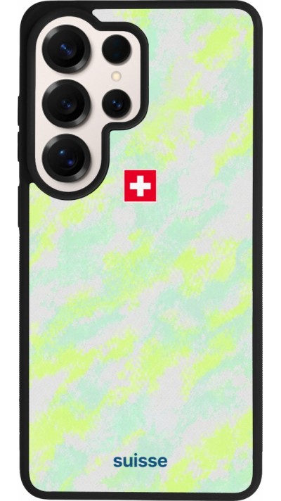 Coque Samsung Galaxy S26 Ultra - Silicone rigide noir Maillot de football Suisse Away 2026 personnalisable