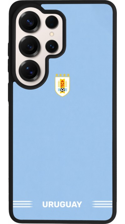 Coque Samsung Galaxy S26 Ultra - Silicone rigide noir Maillot de football Uruguay 2026 personnalisable
