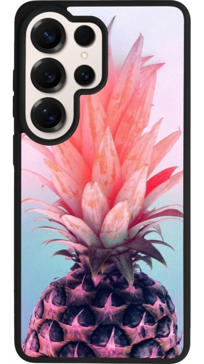 Coque Samsung Galaxy S26 Ultra - Silicone rigide noir Purple Pink Pineapple