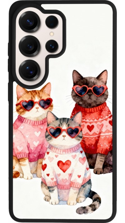 Coque Samsung Galaxy S26 Ultra - Silicone rigide noir Saint Valentines Day 26 Cat Love