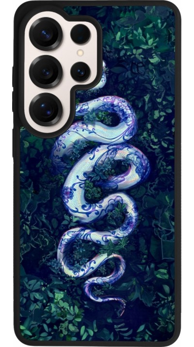 Coque Samsung Galaxy S26 Ultra - Silicone rigide noir Serpent Blue Anaconda