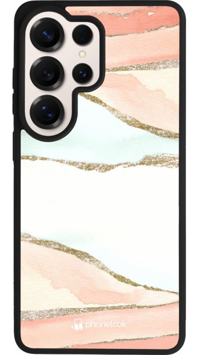 Coque Samsung Galaxy S26 Ultra - Silicone rigide noir Shimmering Orange