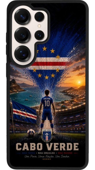 Samsung Galaxy S26 Ultra Case Hülle - Silikon schwarz Fussball Kap Verde splash 2026