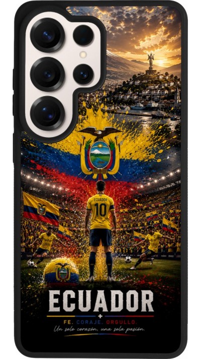 Samsung Galaxy S26 Ultra Case Hülle - Silikon schwarz Fussball Ecuador splash 2026