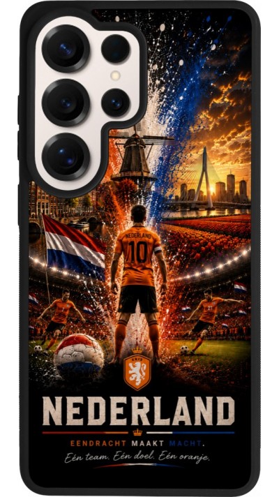 Samsung Galaxy S26 Ultra Case Hülle - Silikon schwarz Fussball Niederlande splash 2026