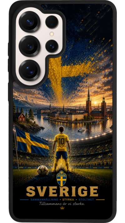Samsung Galaxy S26 Ultra Case Hülle - Silikon schwarz Fussball Schweden splash 2026