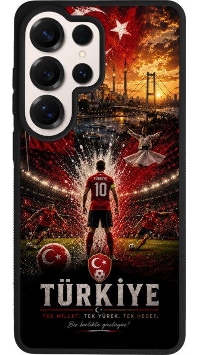 Samsung Galaxy S26 Ultra Case Hülle - Silikon schwarz Fussball Türkei splash 2026