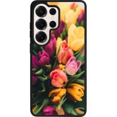 Samsung Galaxy S26 Ultra Case Hülle - Silikon schwarz Bouquet of tulips 2026