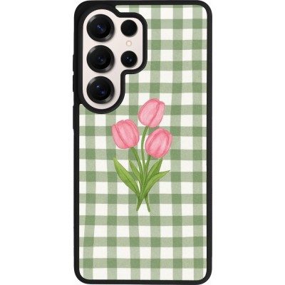 Coque Samsung Galaxy S26 Ultra - Silicone rigide noir Green vichy tulips Spring 2026