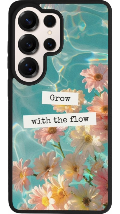 Coque Samsung Galaxy S26 Ultra - Silicone rigide noir Summer 2025 Grow with the flow
