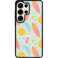 Coque Samsung Galaxy S26 Ultra - Silicone rigide noir Summer 2025 Pattern citron