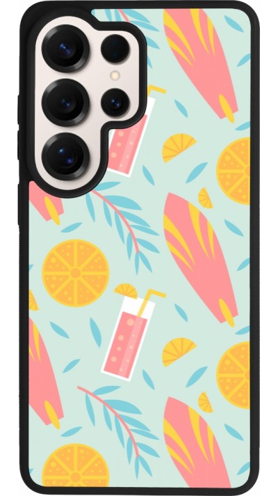 Coque Samsung Galaxy S26 Ultra - Silicone rigide noir Summer 2025 Pattern citron